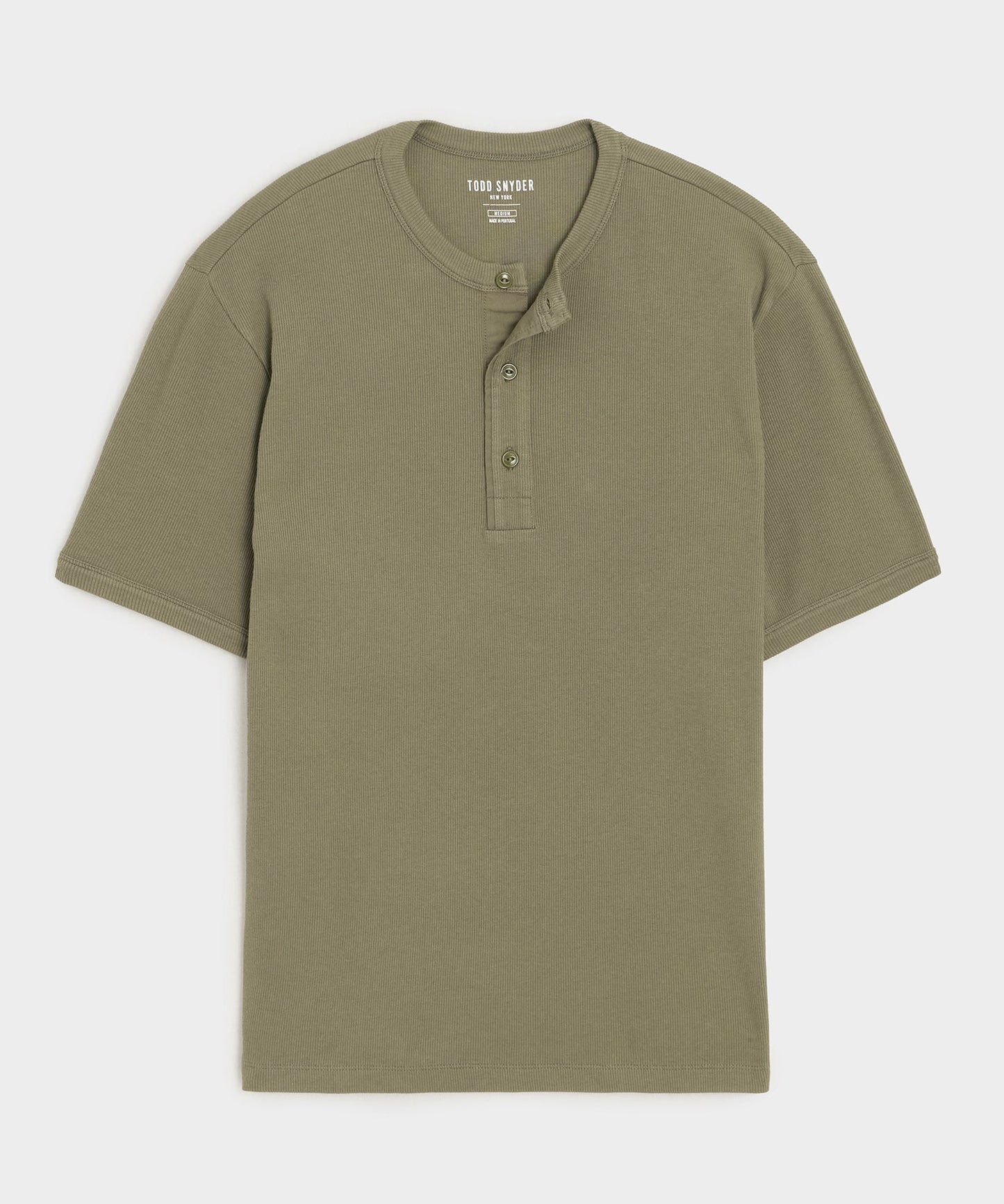Ribbed Cotton Henley