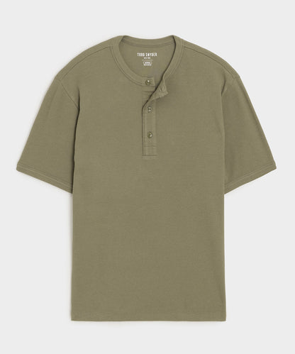 Ribbed Cotton Henley